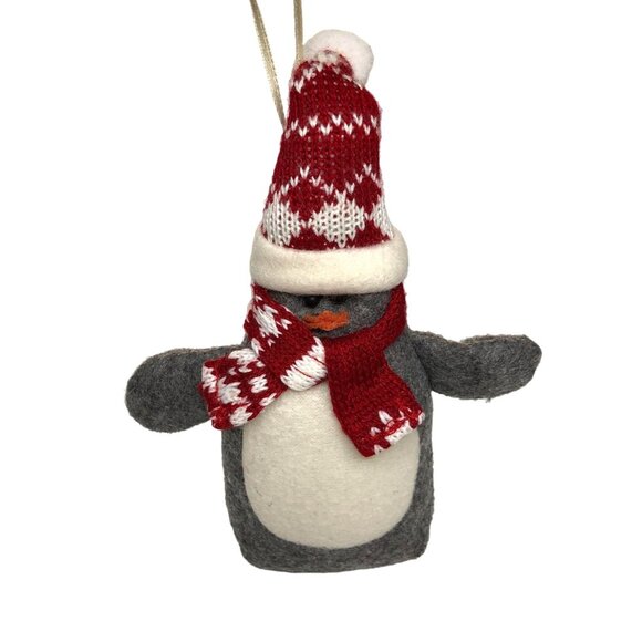 Christmas Ornament Stuffed Animal Plush Penguin Holiday Tree Wreath Decor - Picture 1 of 13